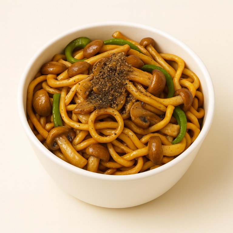 Black Pepper Mushroom Udon stir-fry