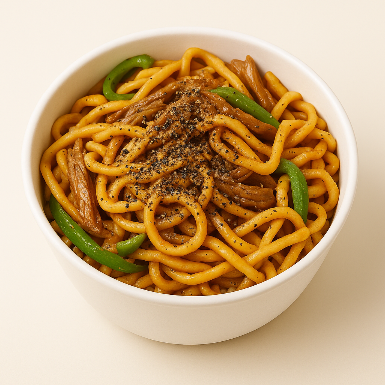 Black Pepper Beef Udon stir-fry