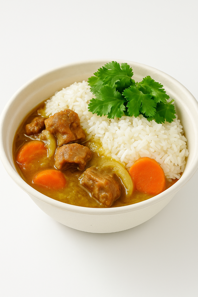 Curry beef flank & potato with rice