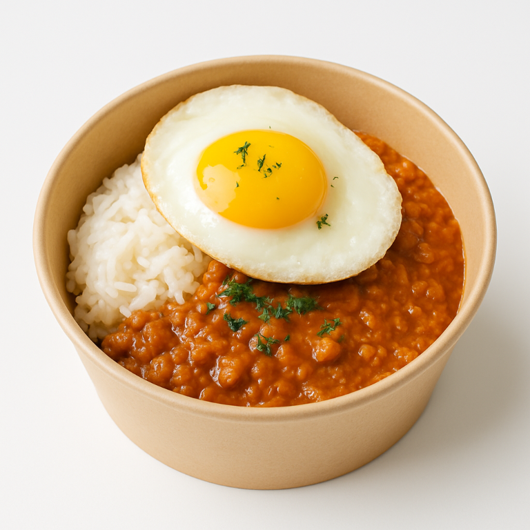 Signature beef & pork mince rice with fried egg