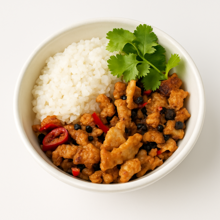 Spicy Pork Belly Stir-fry with Rice