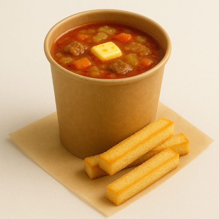 Soup of the Day with Toast Sticks
