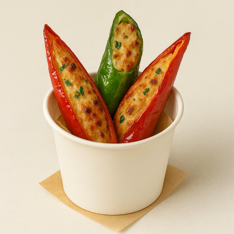 Fried stuffed chillies